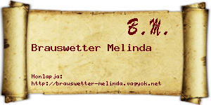 Brauswetter Melinda névjegykártya